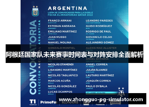 阿根廷国家队未来赛事时间表与对阵安排全面解析 阿根廷国家队未来赛事时间表与对阵安排全面解析